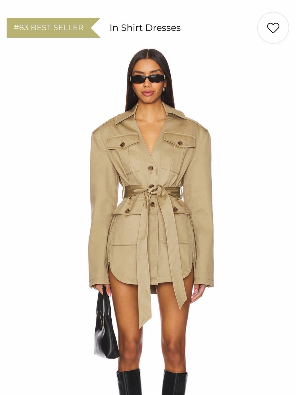 Revolve Lumi Mini Dress in Khaki